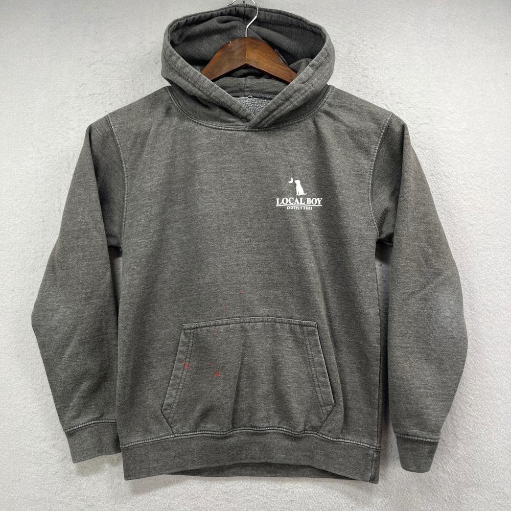 Local Boy Outfitters Hoodie Mens S/M Gray Mallard Duck Outdoor Sweatshirt